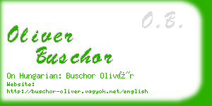 oliver buschor business card